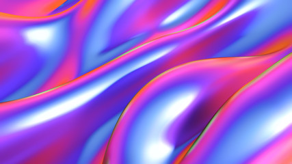 Luxury background with metal drapery fabric. 3d illustration, 3d rendering.