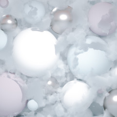 Elegant minimalism geometry background. 3d illustration, 3d rendering.