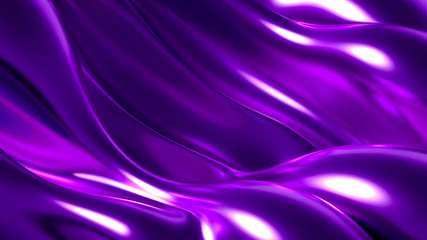 Luxury background with metal drapery fabric. 3d illustration, 3d rendering.