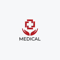 Obraz premium Medical pharmacy logo design template.