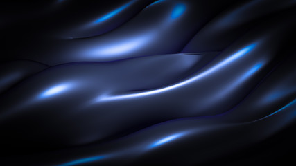 Luxury background with metal drapery fabric. 3d illustration, 3d rendering.