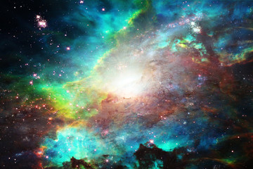 Naklejka na ściany i meble Marvelous galaxy in a deep space. The elements of this image furnished by NASA.