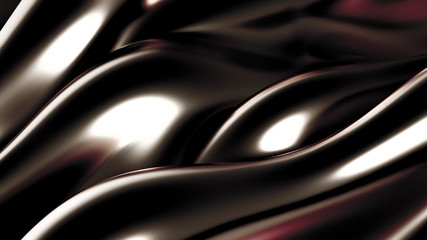 Obraz premium Luxury background with metal drapery fabric. 3d illustration, 3d rendering.