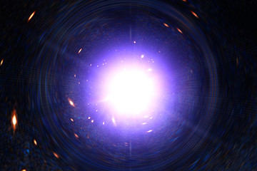 Big splash in universe. Splash light. Colorful exploison. The elements of this image furnished by NASA.