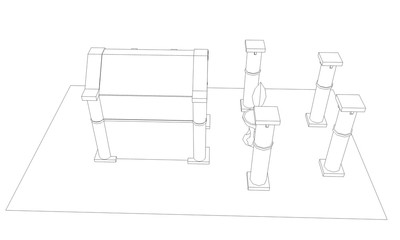 ancient house, medieval building, 3d visualization, illustration