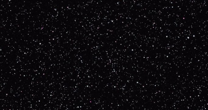 Beautiful starry night sky with twinkling stars - video loop - ProRes