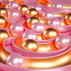 Elegant minimal background. 3d illustration, 3d rendering.