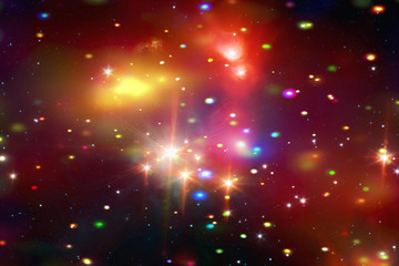 Star cluster and galaxy. The elements of this image furnished by NASA.