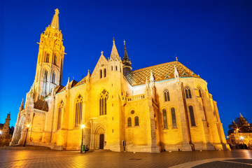 Budapest, Hungary - October 01, 2019: Matthias Church is a Roman Catholic church located in...