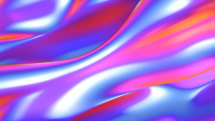 Luxury background with metal drapery fabric. 3d illustration, 3d rendering.