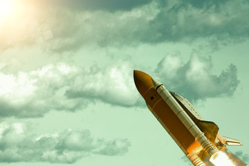 Naklejka na ściany i meble Rocket. The elements of this image furnished by NASA.