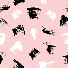  Mascara penseelstreken naadloos patroon. Roze cosmetische achtergrond. Ontwerp van de wenkbrauwbalk. vector illustratie © Maria