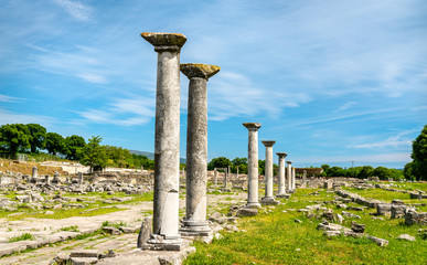 Ruins of the ancient city of Philippi in Greece