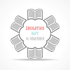 Illustration for education day greeting