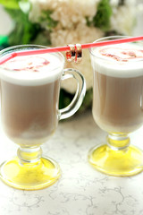Bride and groom's Coffee time, coffee break.