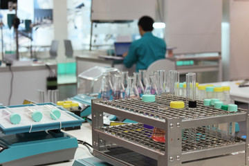 Test tubes in laboratory