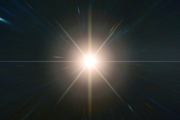 Light stripes. Sunburst in galaxy. Hyper jump. The elements of this image furnished by NASA.