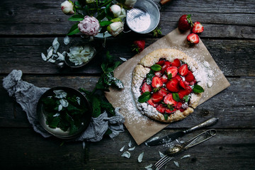 biscuit with strawberries