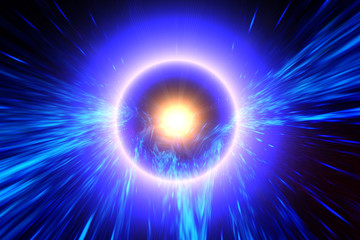Big light ring in the center of universe. Splash. Big bang. The elements of this image furnished by NASA.