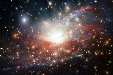 Marvelous galaxy in a deep space. The elements of this image furnished by NASA.