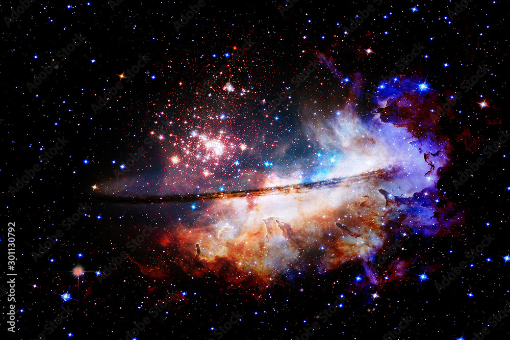 Wall mural gorgeous galaxy and stars. the elements of this image furnished by nasa.