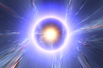 Big light ring in the center of universe. Splash. Big bang. The elements of this image furnished by NASA.