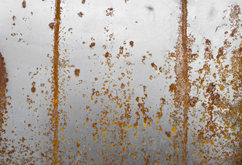 Painted metal rusted background. Metal rust texture. Erosion metal. Scratched and dirty texture on...