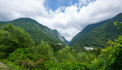 View of Caucasian mountains