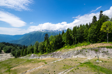 View of Caucasian mountains