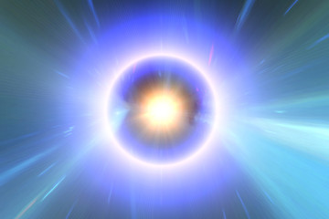 Big light ring in the center of universe. Splash. Big bang. The elements of this image furnished by NASA.