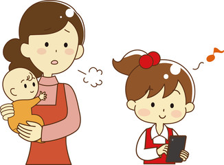 Mother worried about child