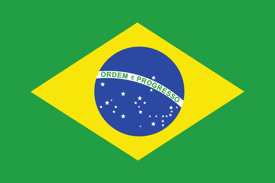 Brazil national flag vector illustration