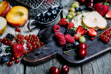 fruits and berries on the table