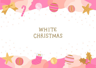 クリスマス　オーナメント　ピンク