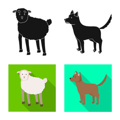 Vector design of breeding and kitchen icon. Set of breeding and organic vector icon for stock.