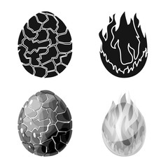 Vector design of animal and prehistoric icon. Collection of animal and cute stock vector illustration.