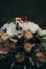 Obraz na płótnie Canvas beautiful and delicate bridal bouquet