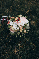 beautiful and delicate bridal bouquet