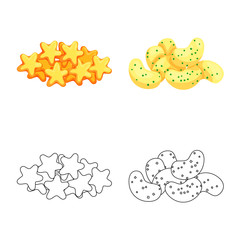 Vector illustration of Oktoberfest and bar logo. Set of Oktoberfest and cooking vector icon for stock.