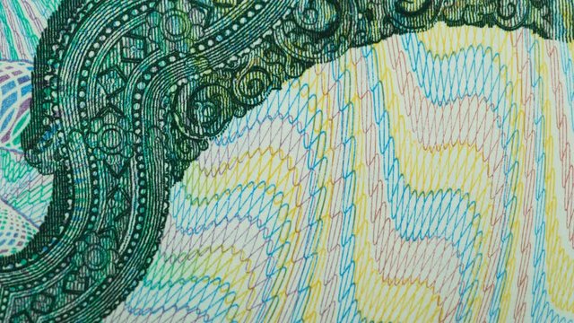 World paper money detail. Currency pattern close up. Finance stop motion animation.