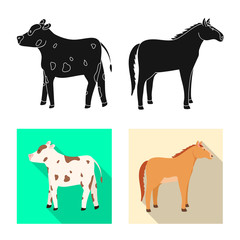 Vector design of breeding and kitchen icon. Set of breeding and organic vector icon for stock.