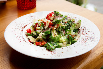 Fresh vegetable salad in a bowl.