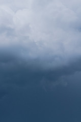 Rain storm clouds before the storm in the middle of summer
