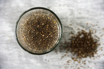 Chia seed and lime water