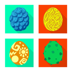 Vector illustration of story and big logo. Set of story and prehistoric stock vector illustration.