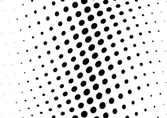 Abstract halftone wave dotted background. Futuristic twisted grunge pattern, dot, circles.  Vector modern optical pop art texture for posters, business cards, cover, labels mock-up, stickers layout