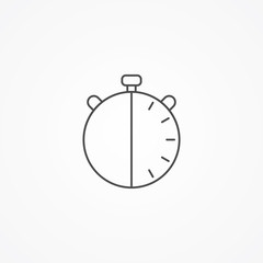 Stopwatch vector icon sign symbol