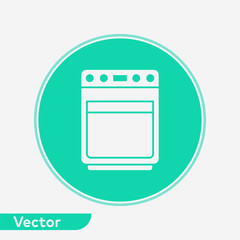 Obraz premium Stove vector icon sign symbol