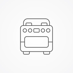 Stove vector icon sign symbol