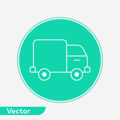 Truck vector icon sign symbol